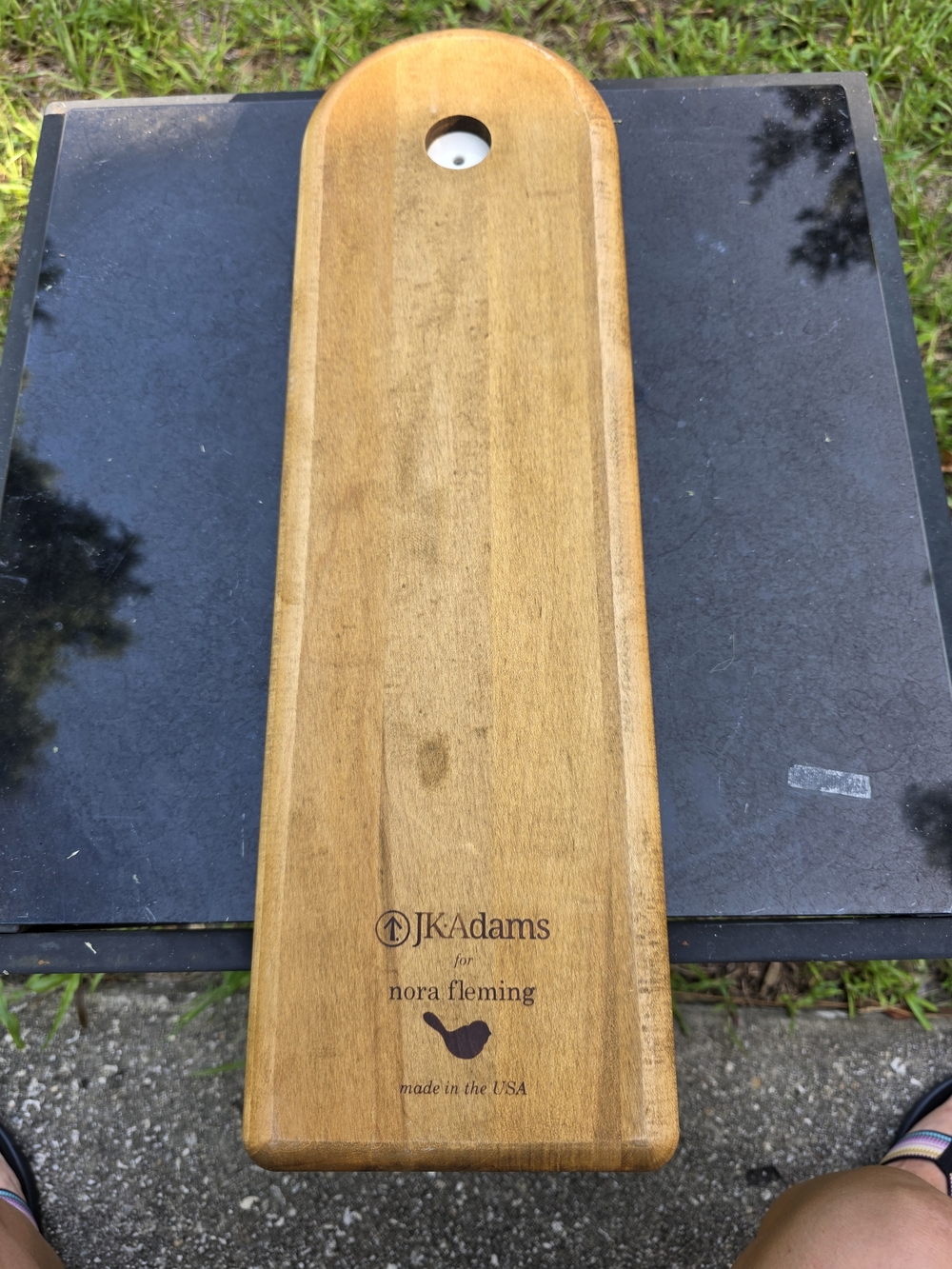 Nora Fleming JK Adams Wooden Cheese/Serving Board in Natural Brown
